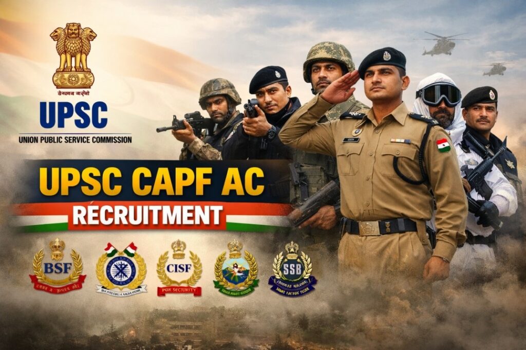 UPSC CAPF AC Recruitment 2026 Apply Online for 349 Assistant Commandant Posts