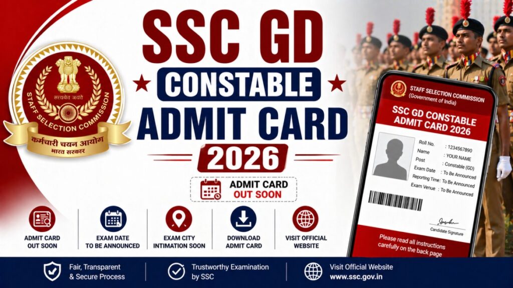 SSC GD Constable Admit Card 2026 Out – Download Hall Ticket & Check Exam Date