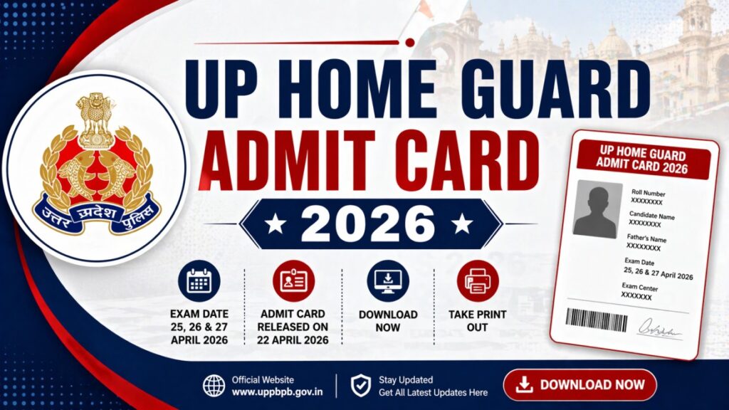 UP Home Guard Admit Card 2026 Download Exam Date, Hall Ticket, Vacancy Details