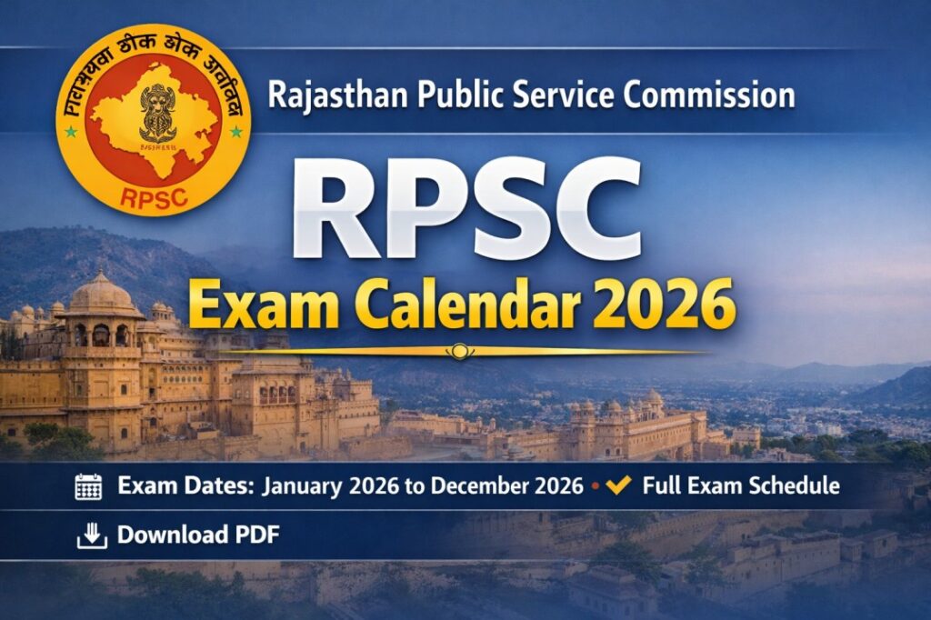 RPSC Exam Calendar 2026