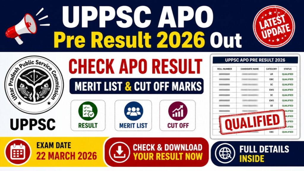 UPPSC APO Pre Result 2026 Out