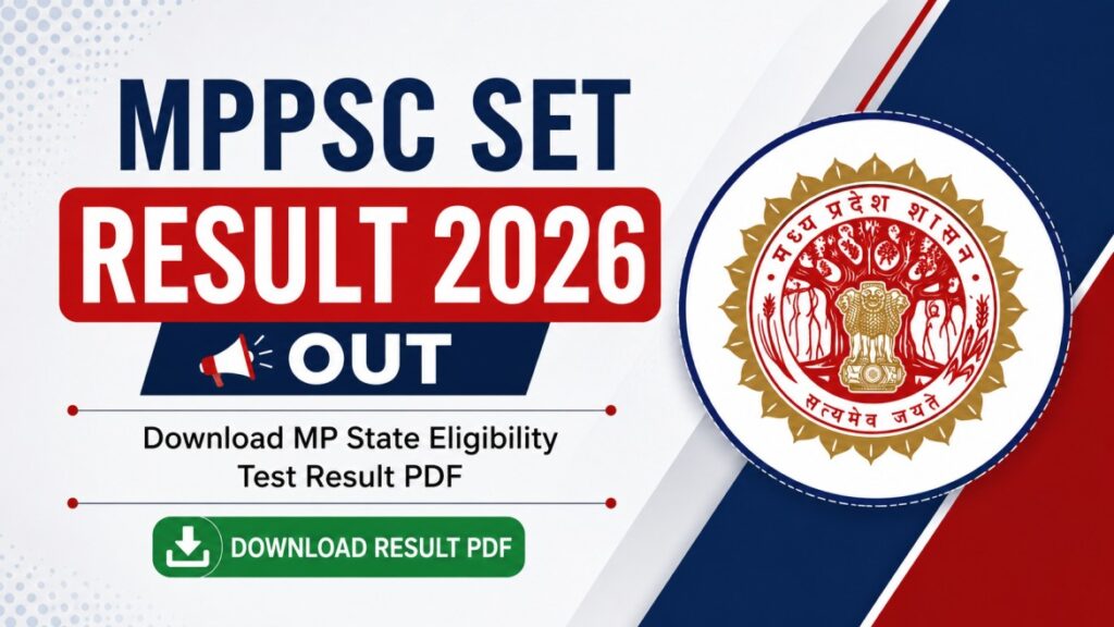 MPPSC SET Result 2026 Out